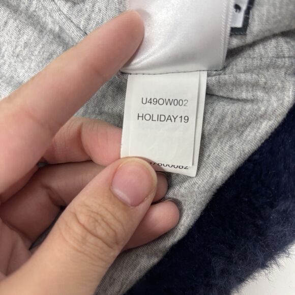 EDDIE BAUER Toddler Faux Fur Teddy Bear Plush Fuzzy Hoodie Blue Size 12-18 Mo - Picture 6 of 7